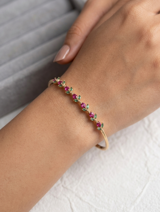 Red Tulip Bangle