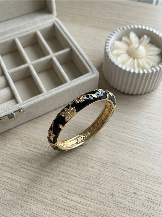 Black Enamel Bangle