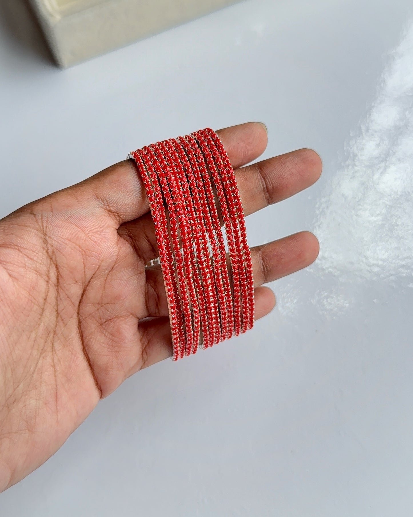 Scarlet Spark Rhinestone Bracelet