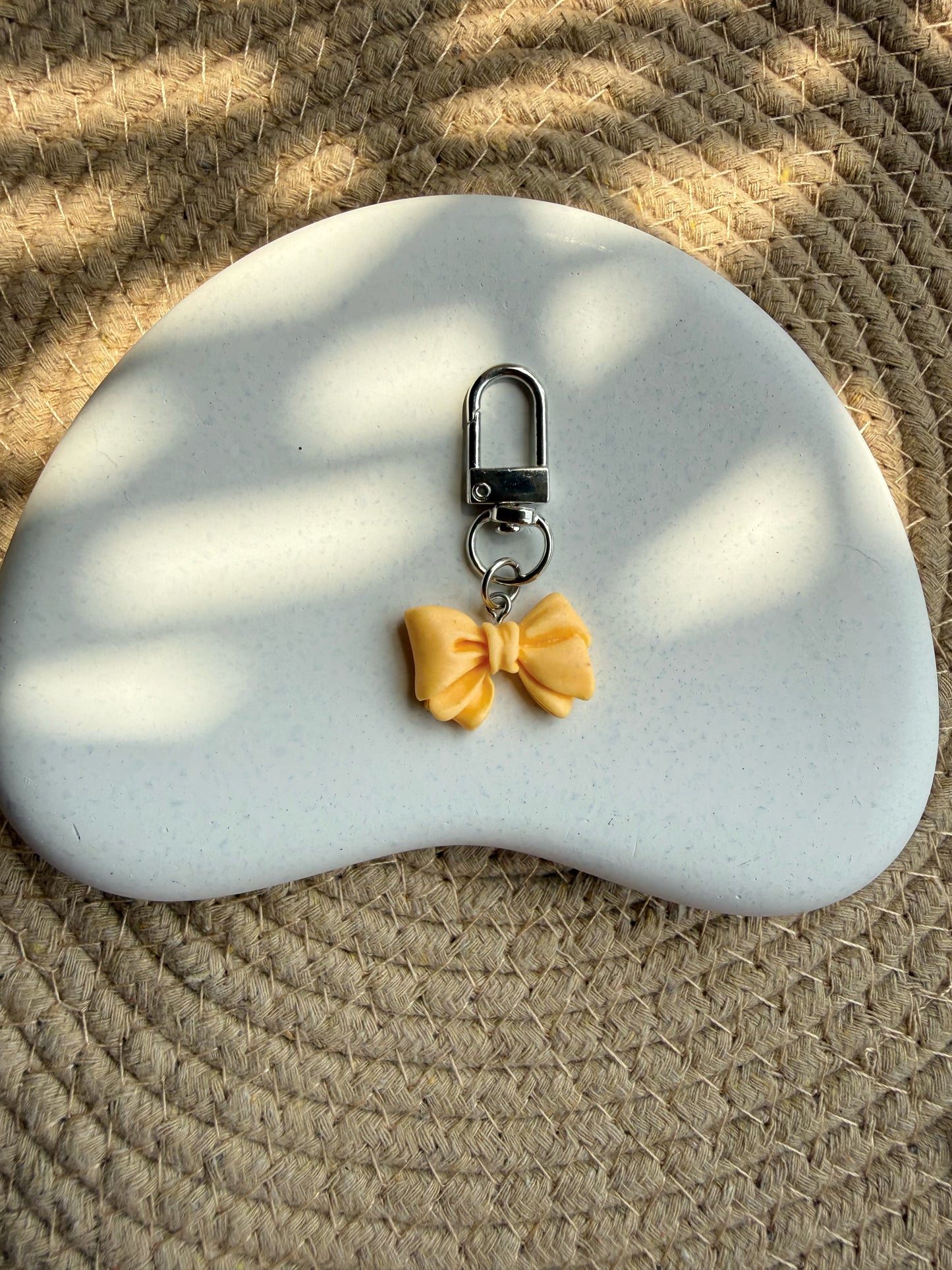 Yellow Bow Bag charm