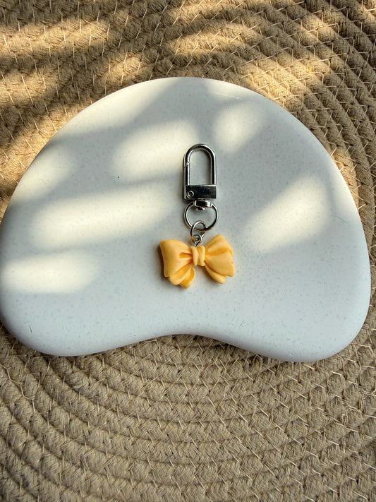 Yellow Bow Bag charm