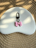 Pastel pink bag charm