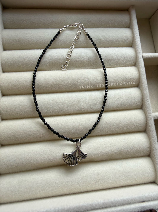 Ginkgo Leaf Beaded Anklet