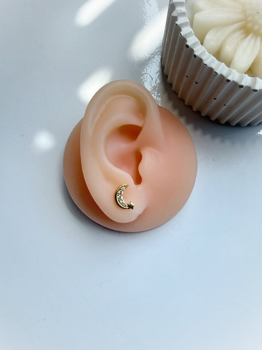 Selene Moon Studs