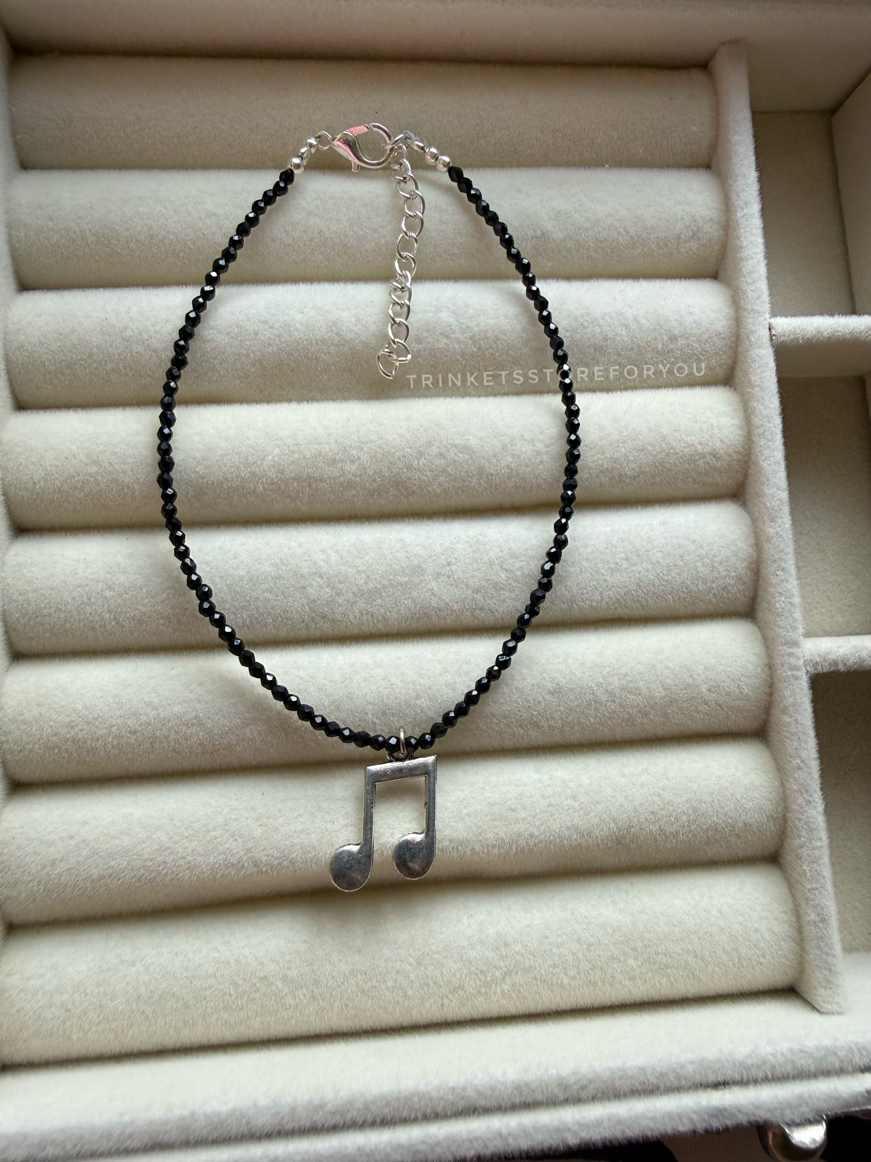 Music Note Beaded Anklet