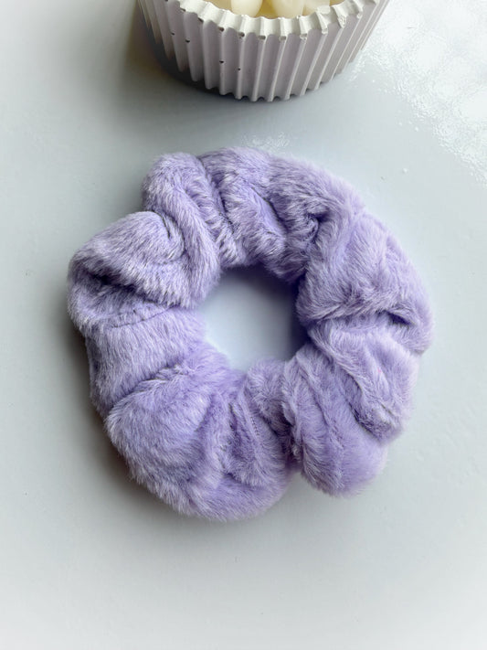 Lilac Fur Scrunchie