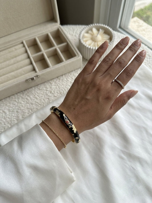 Black Enamel Bangle
