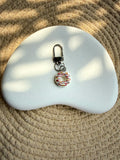 White Donut bag charm