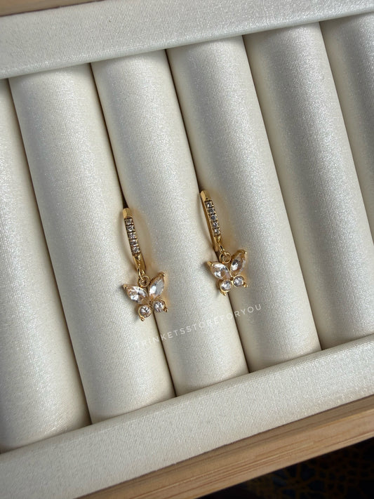 Solitaire Butterfly Hoops