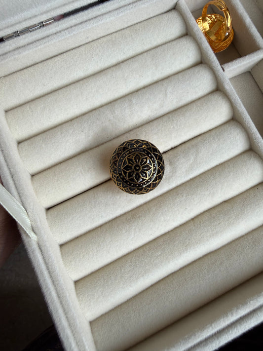 Black Meena Ring