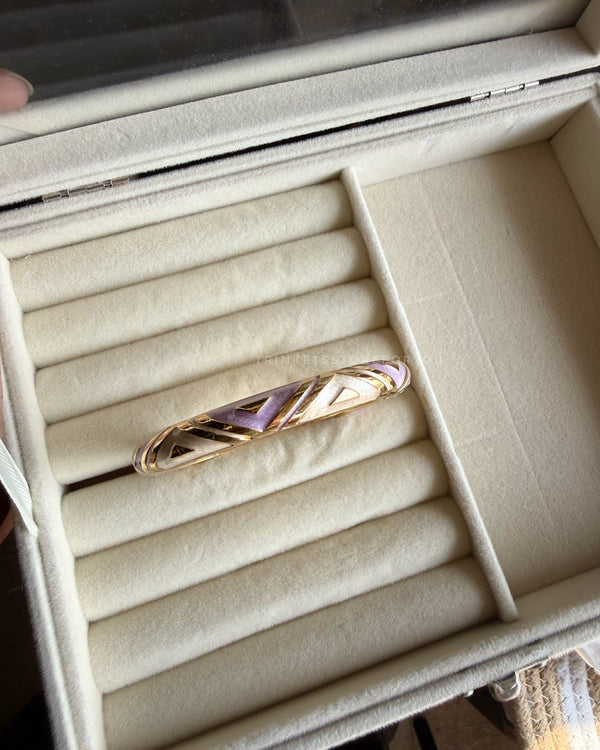 Lavender enamel bangle