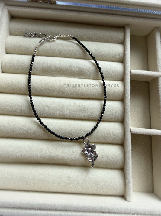 Flower Beaded Anklet