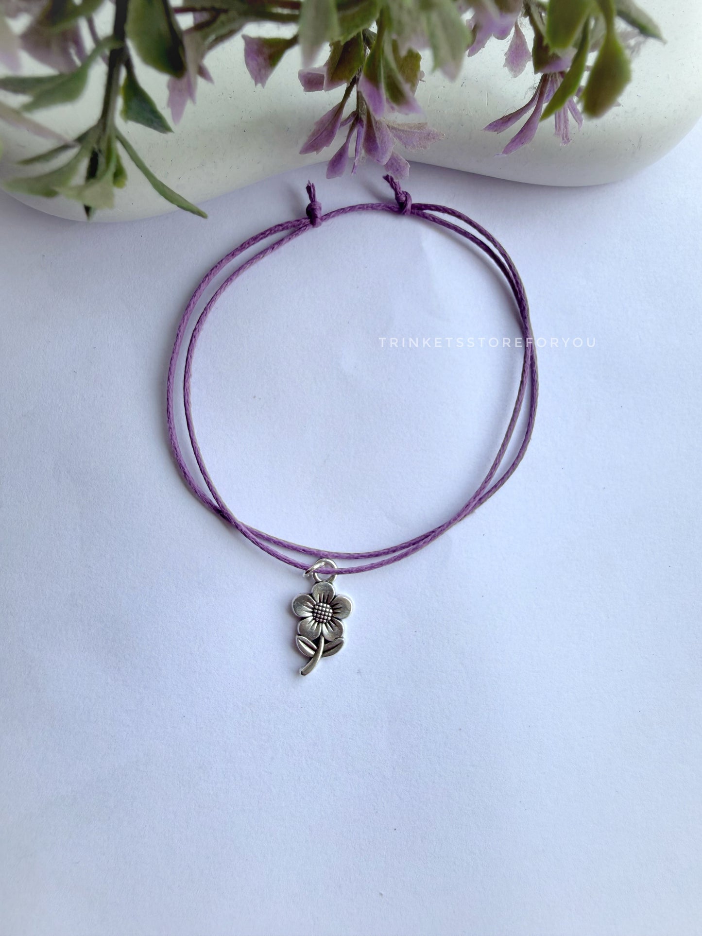 Petal Lavender Anklet