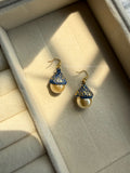 Blue Nut Earrings