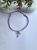 Bow Lavender Anklet