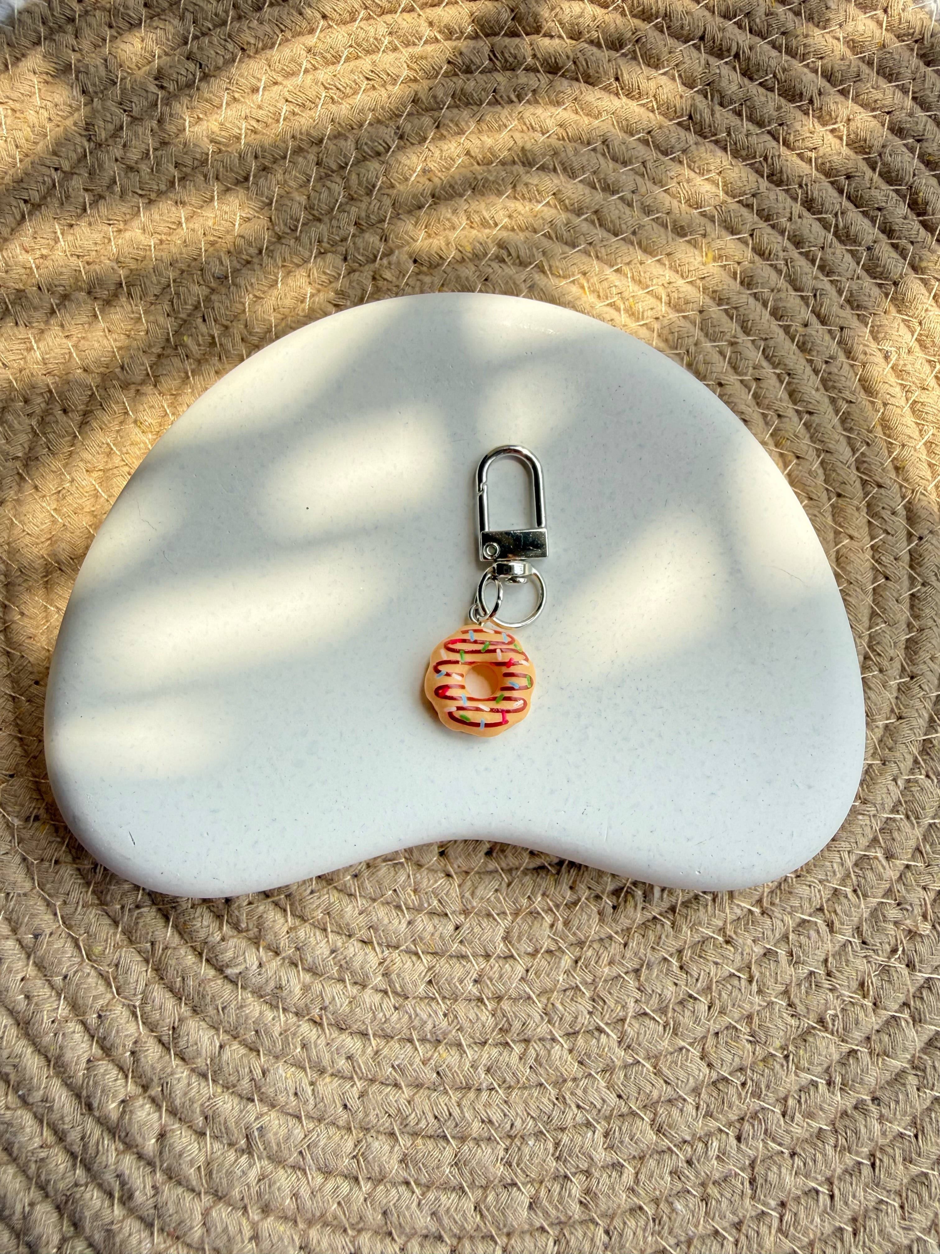 Yellow Donut Bag charm