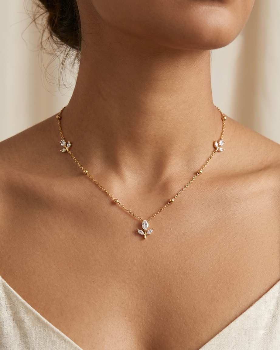Crystal Tulip Necklace