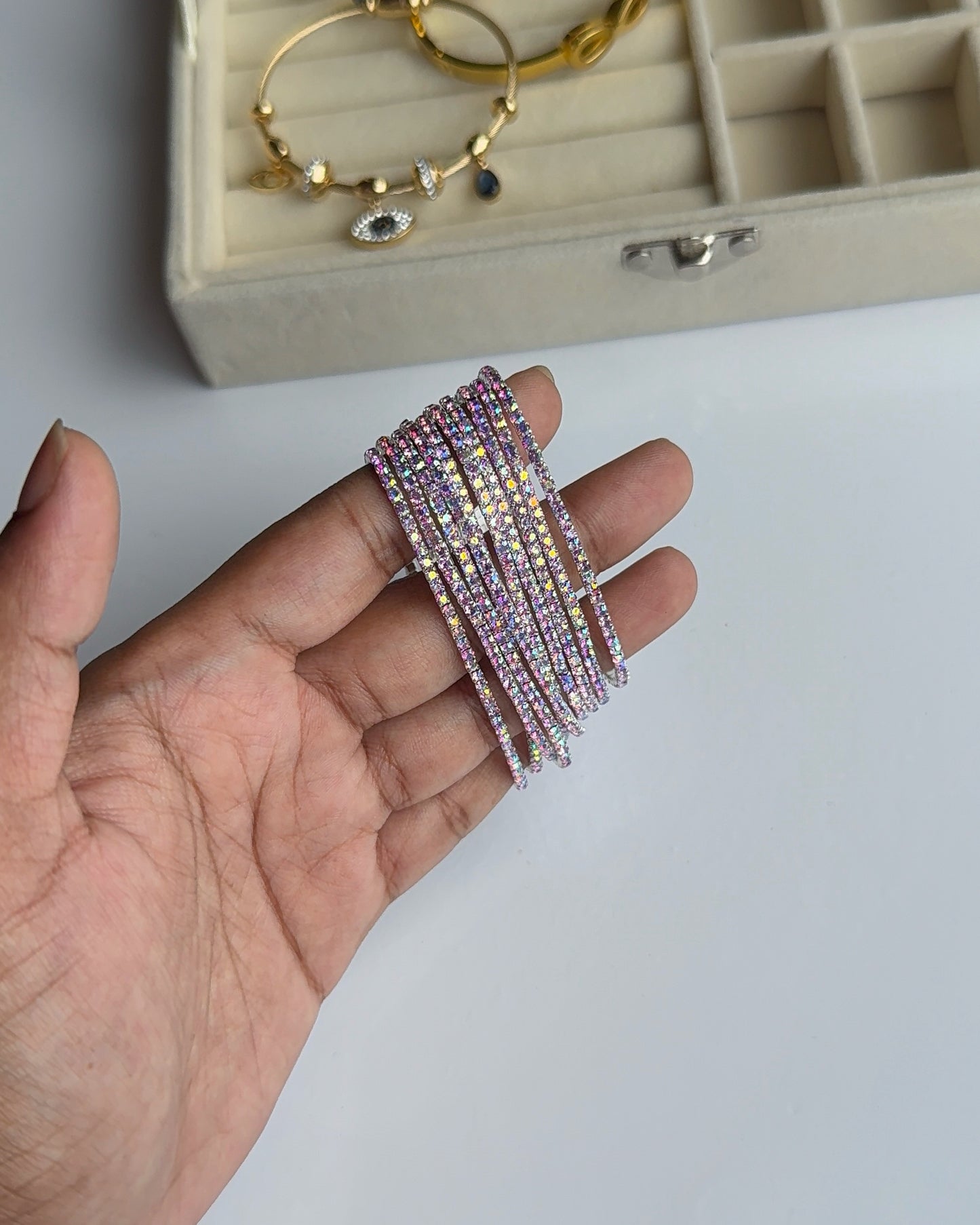 Lilac Stardust Rhinestone Bracelet
