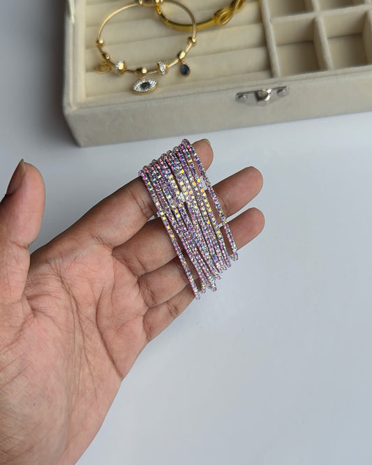 Lilac Stardust Rhinestone Bracelet