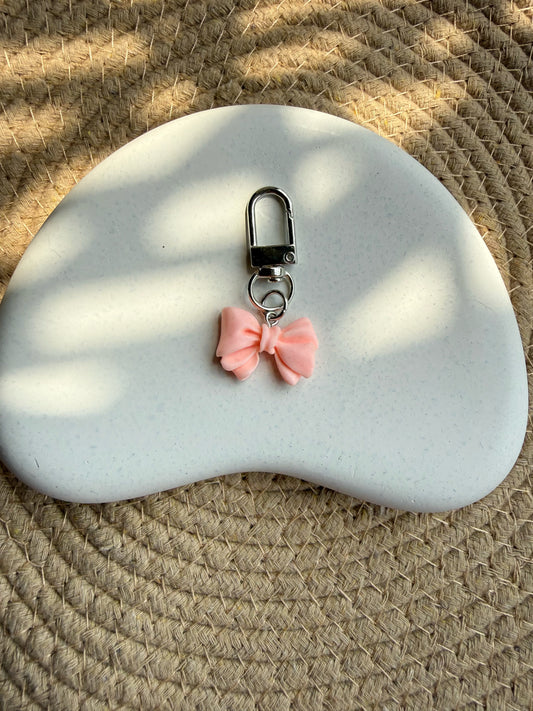 Baby pink bag charm