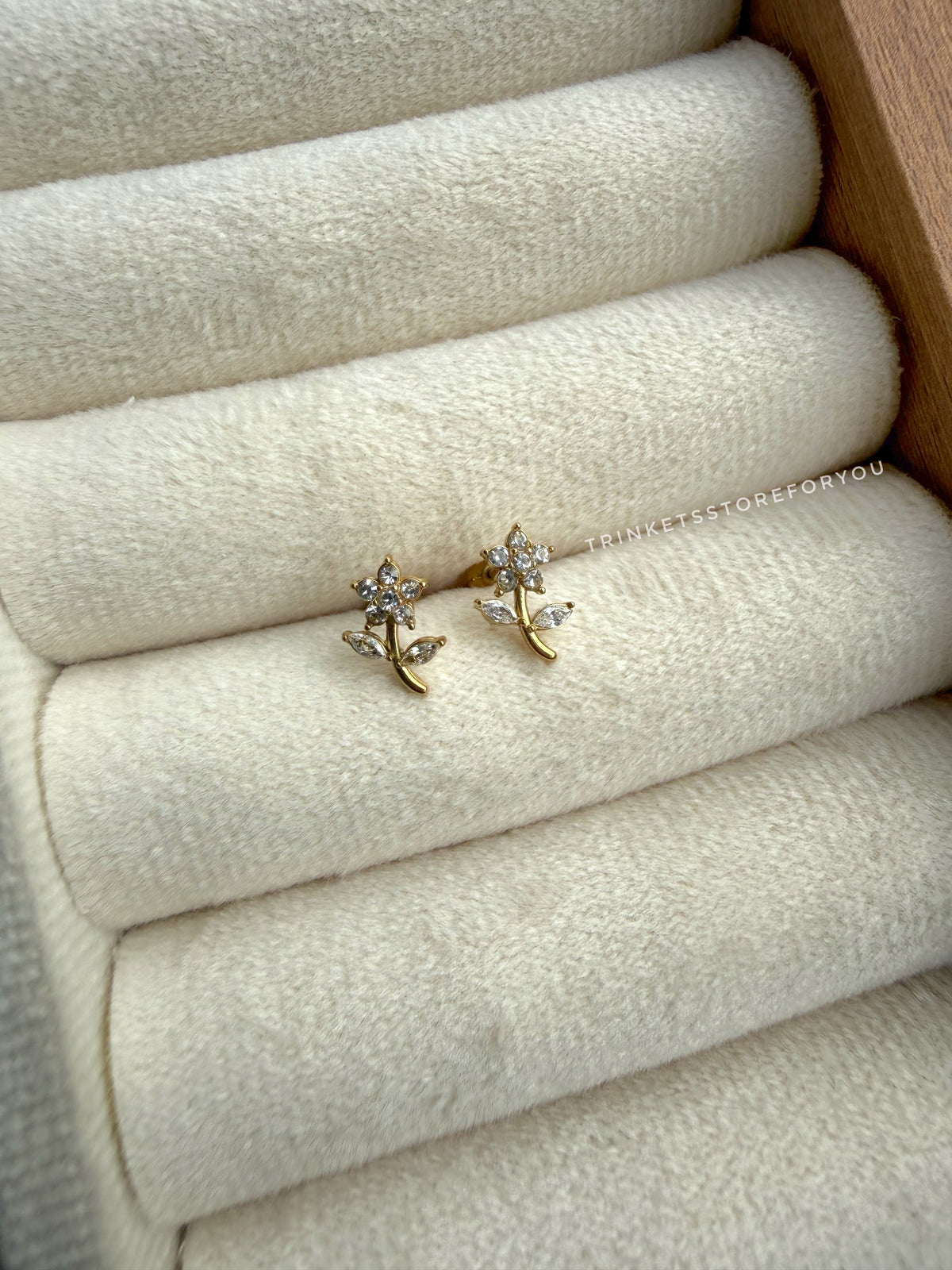 Crystal Rose Studs