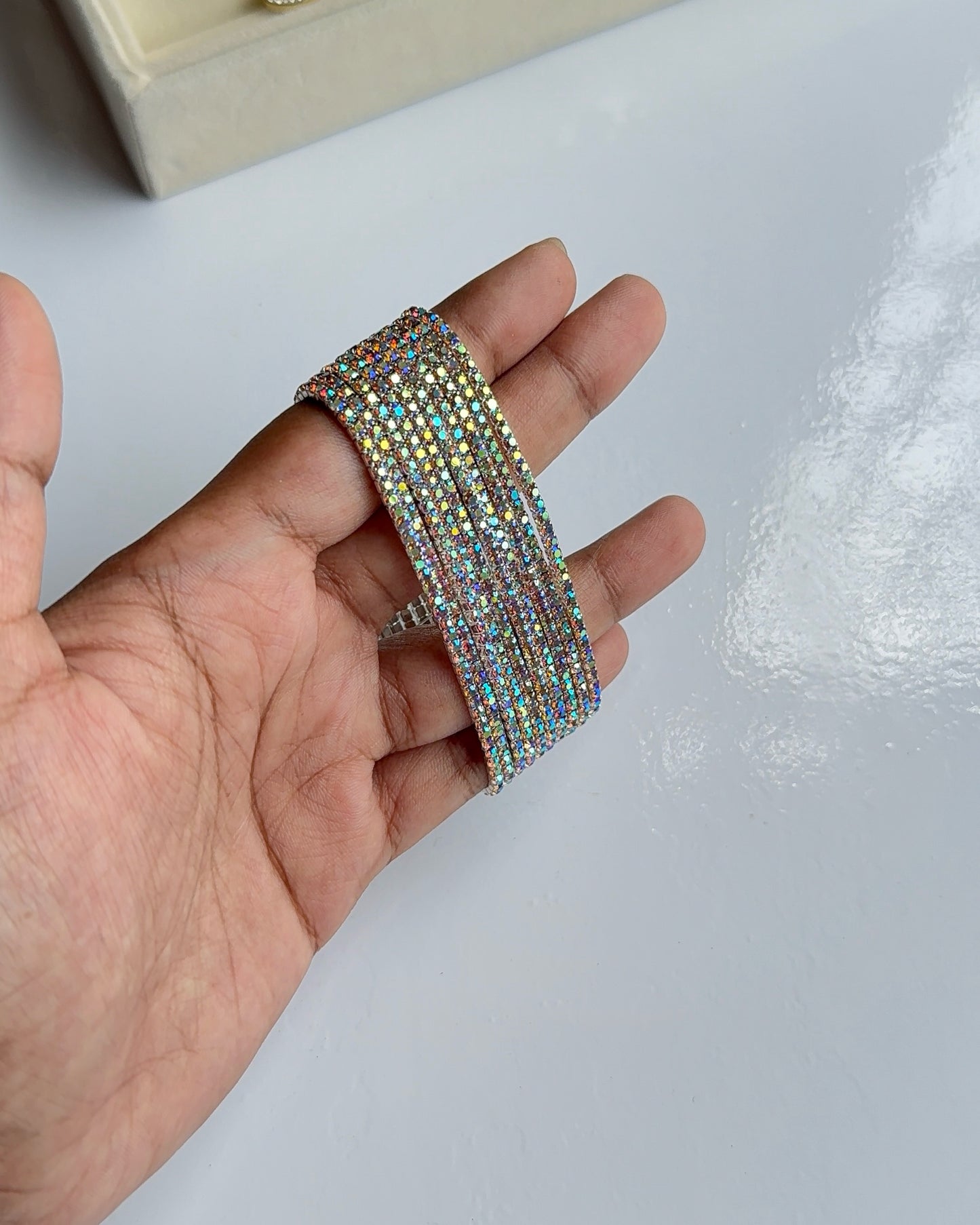 Holographic Rhinestone Bracelet
