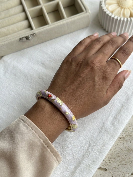Soft Lavender Enamel Bangle