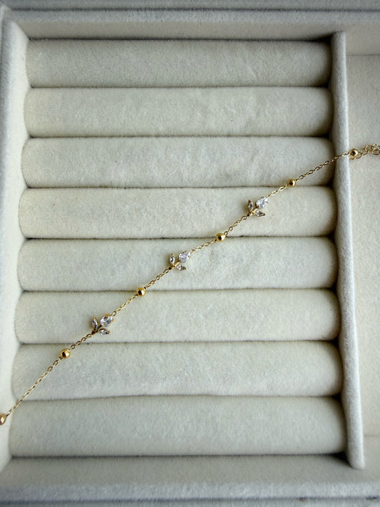 Crystal chain Tulip Bracelet