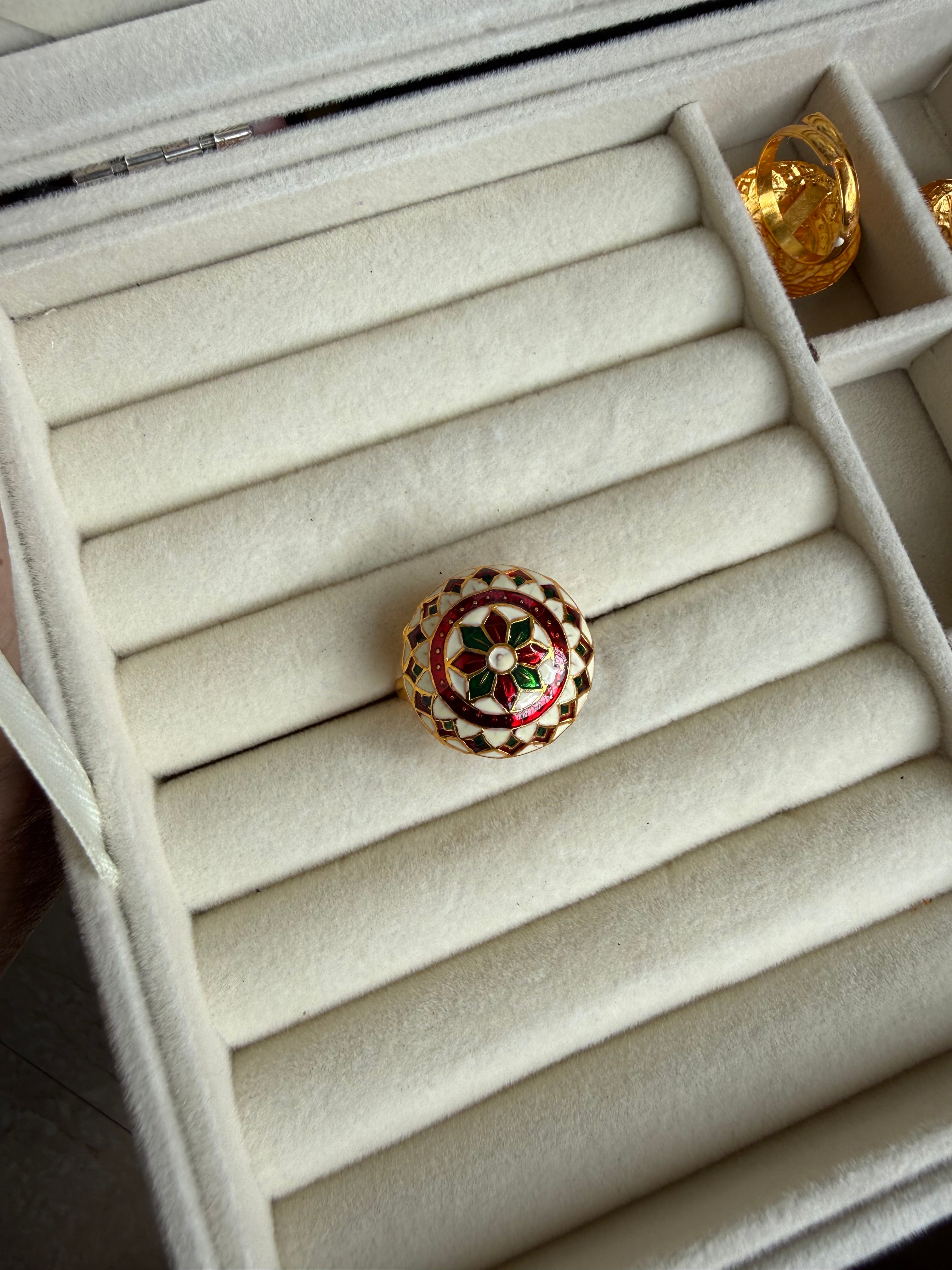 White Multi Ring