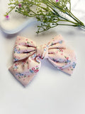 Rose Petal Bow Clip