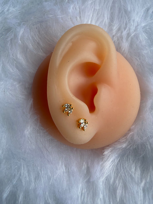 Tri-Petal Ball Back Studs