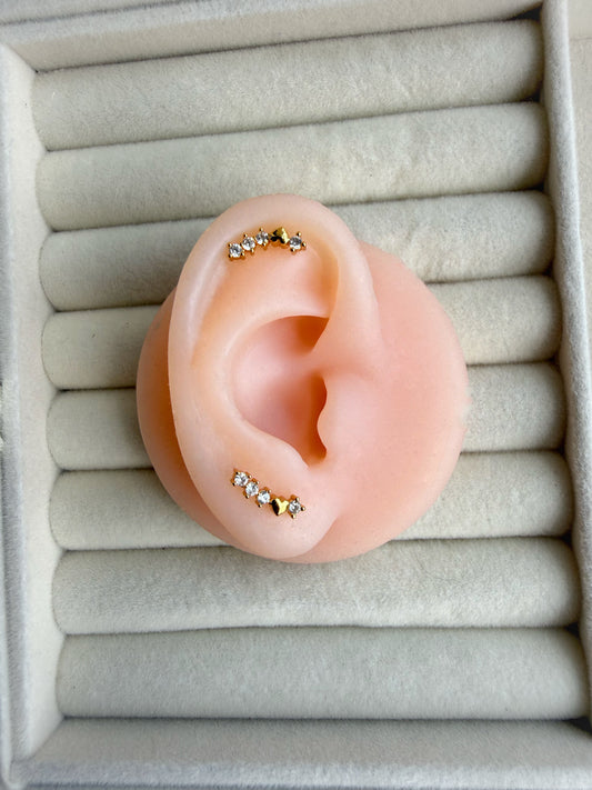 Helix Heart Ball back studs