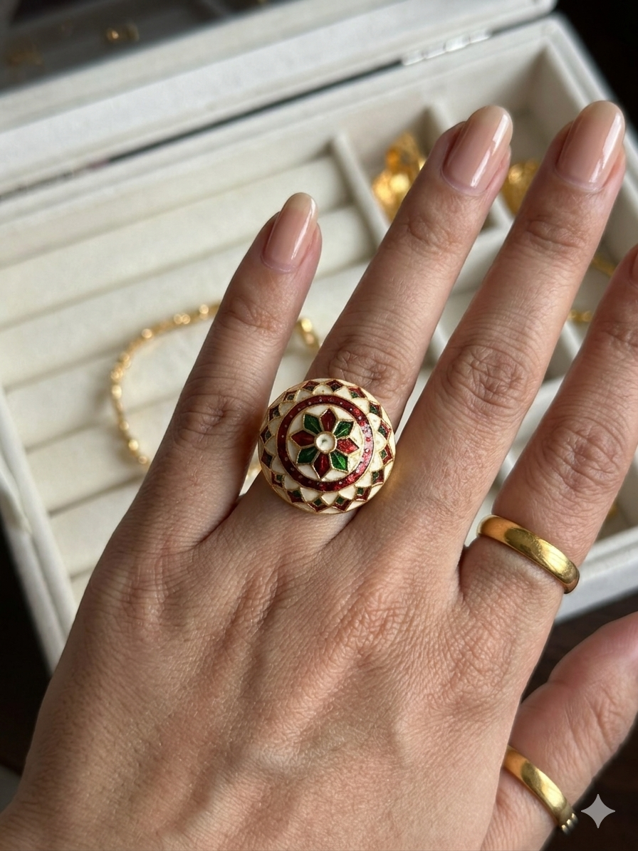 White Multi Ring
