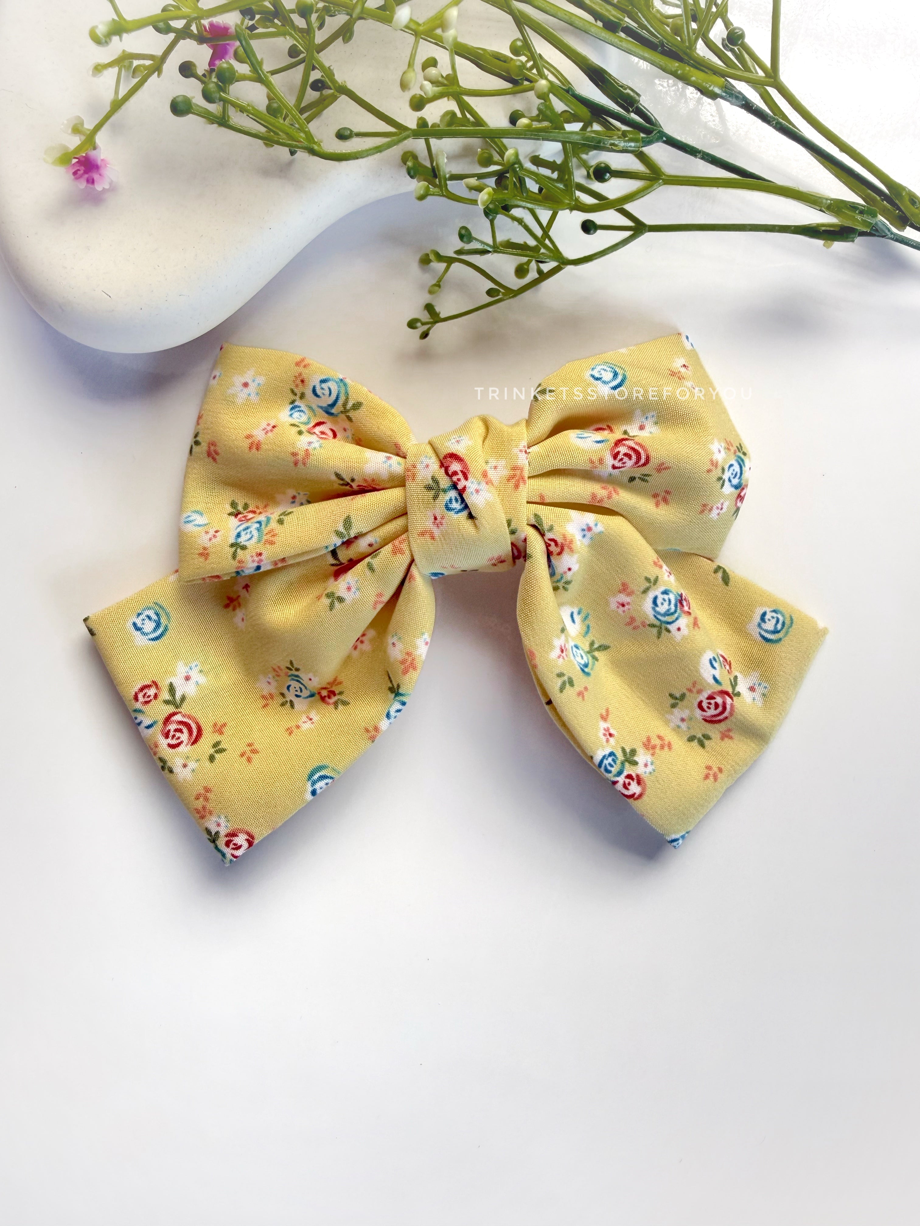 Sunny Rose Bow Clip