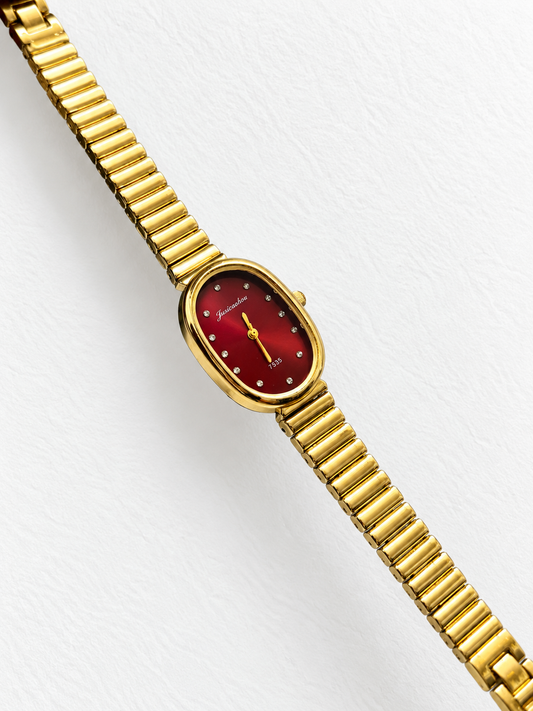 Maroon Vintage Watch