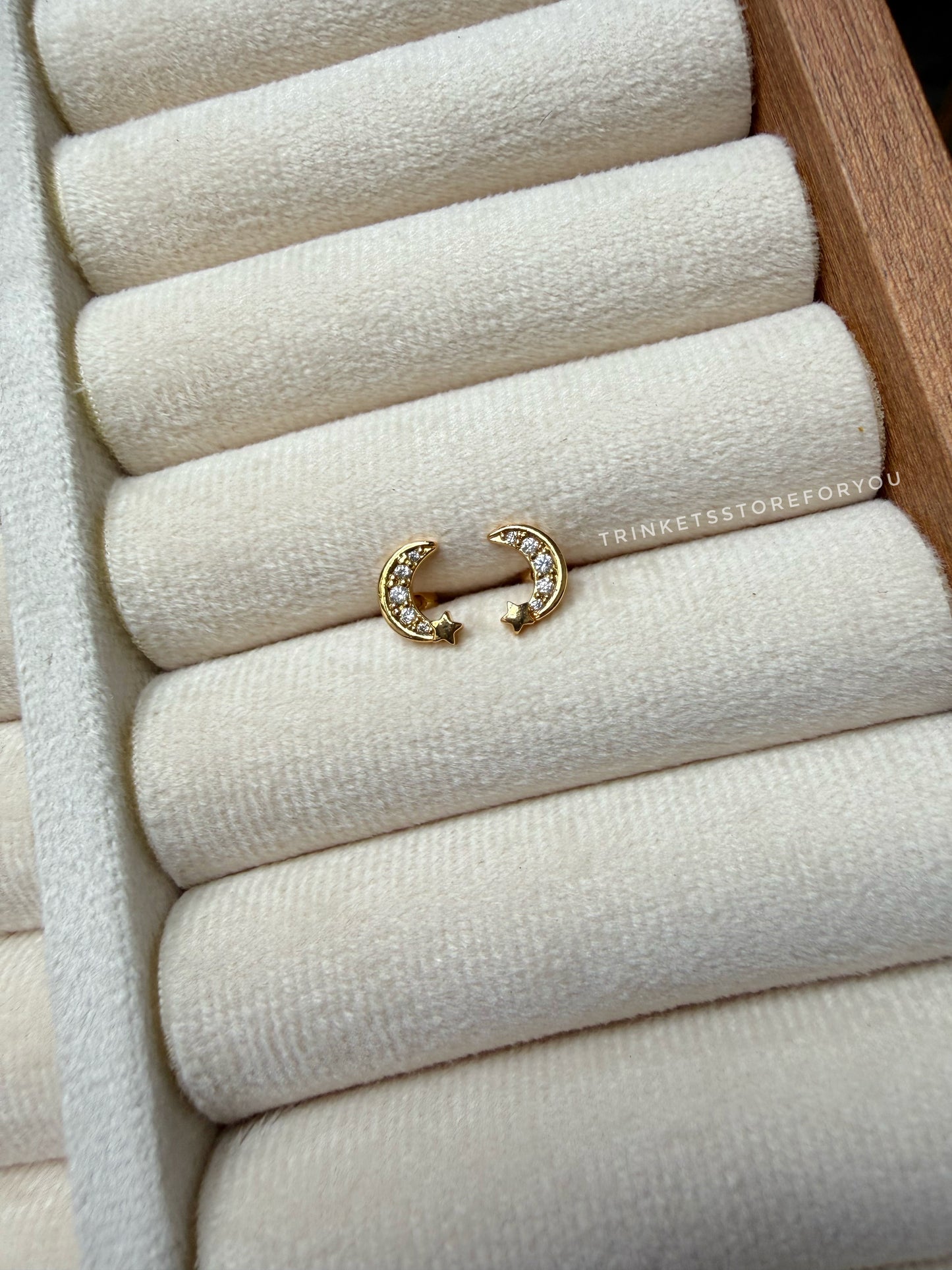 Selene Moon Studs