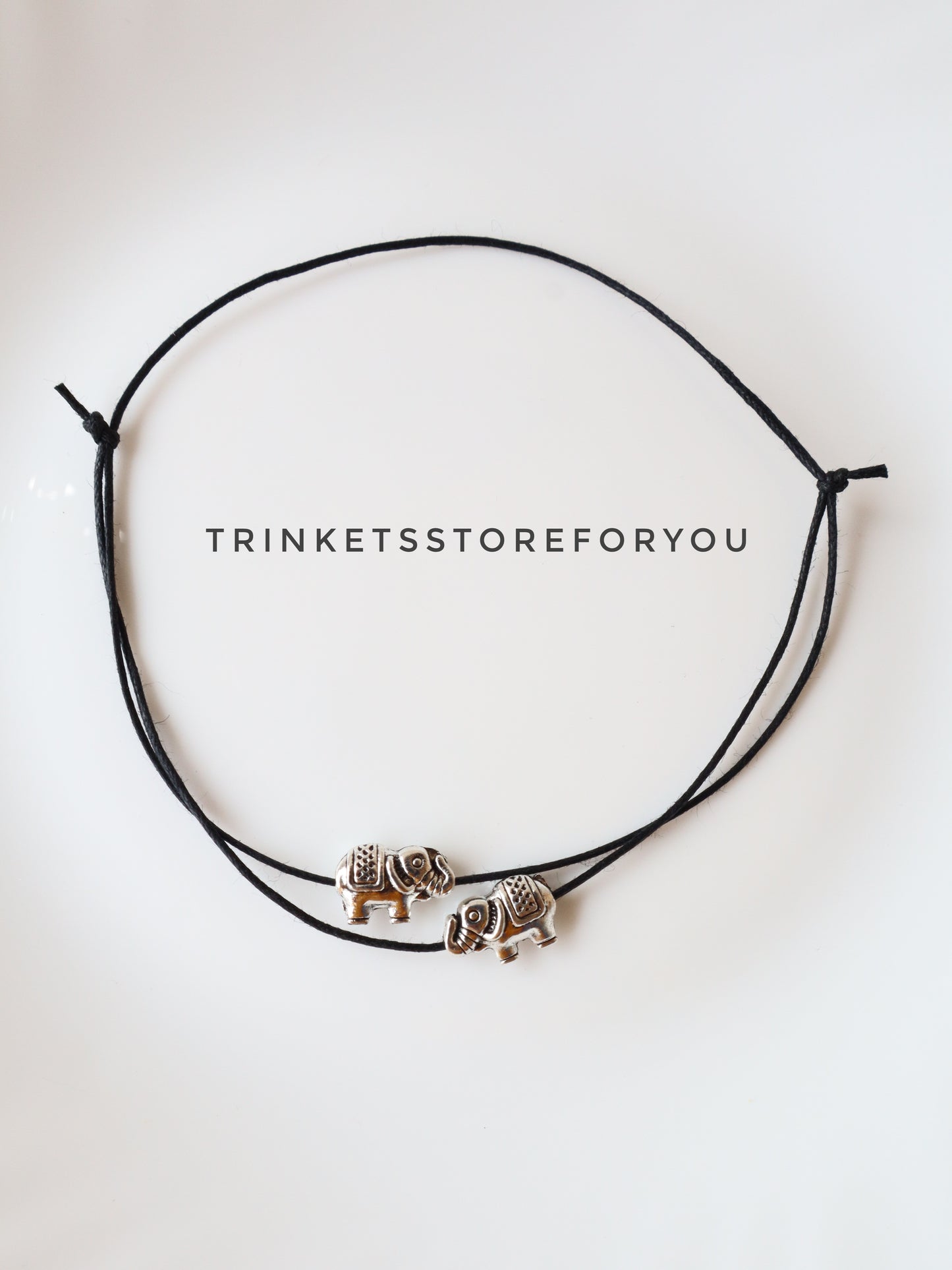 Twin Elephant Anklet